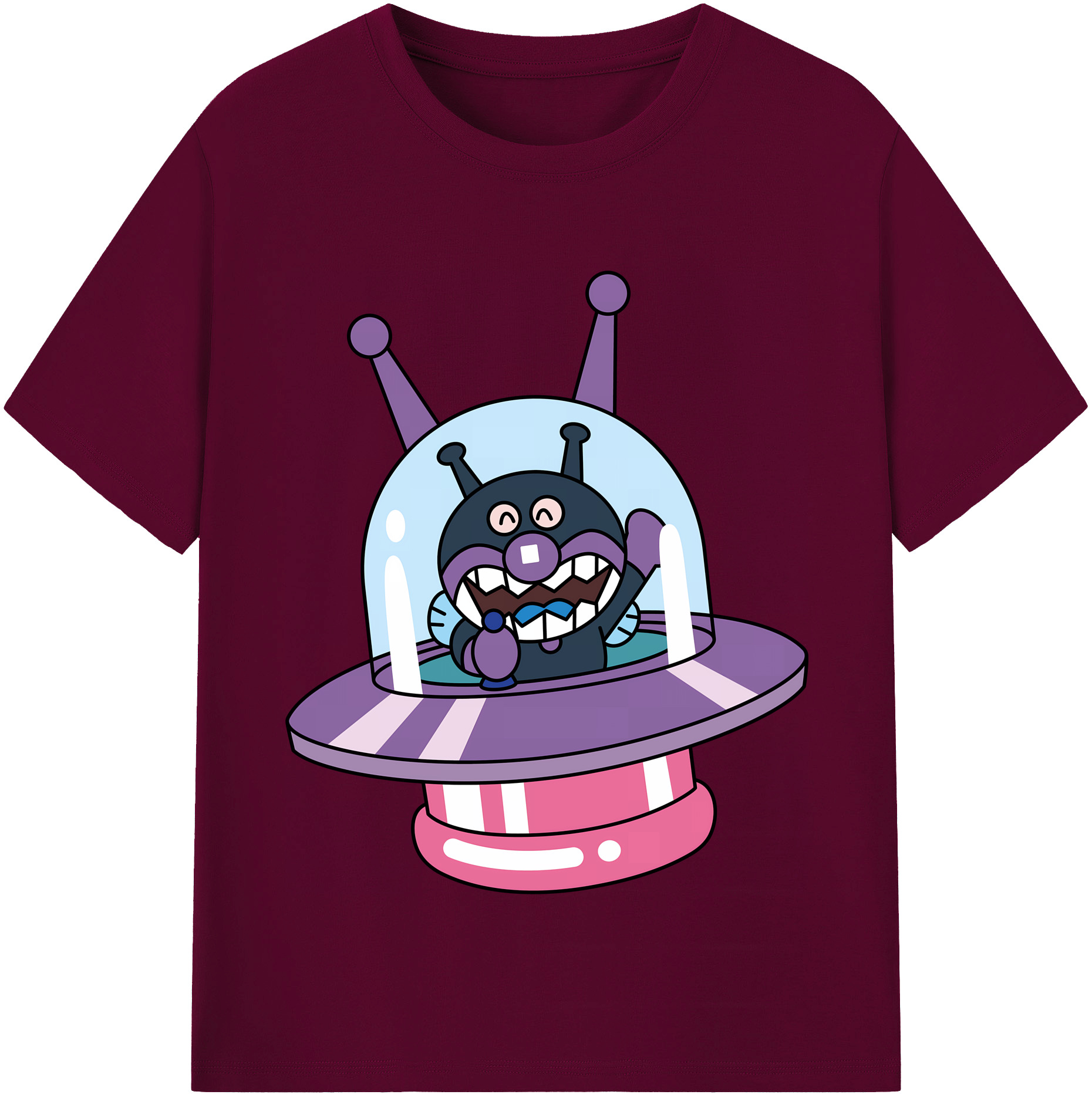 （画像用） アンパンマン Anpanman レディースカジュアルプリントTシャツ（綿100％）